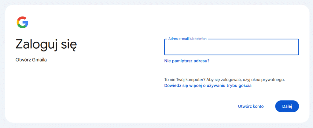 gmail logowanie