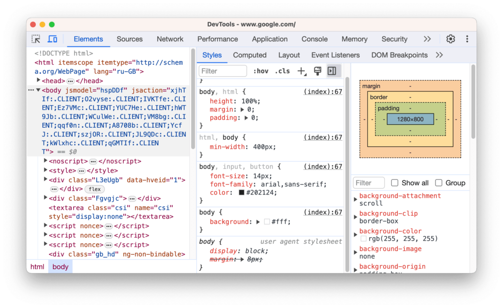 DevTools Chrome