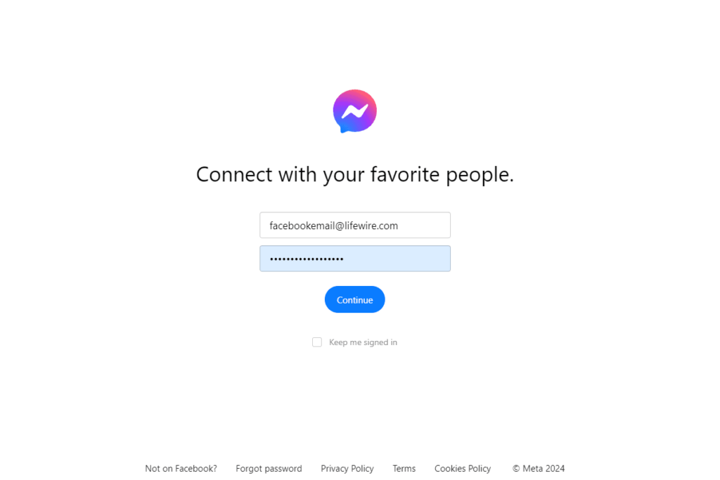 logowanie Messenger