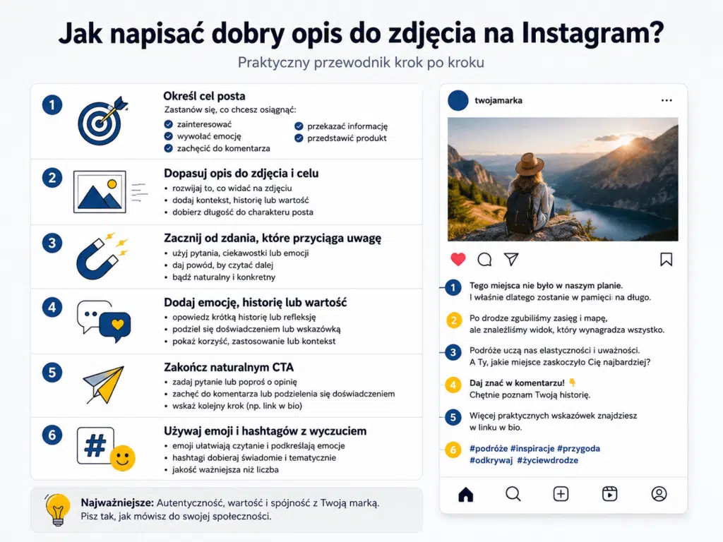Jak napisać dobry opis do zdjęcia na Instagram