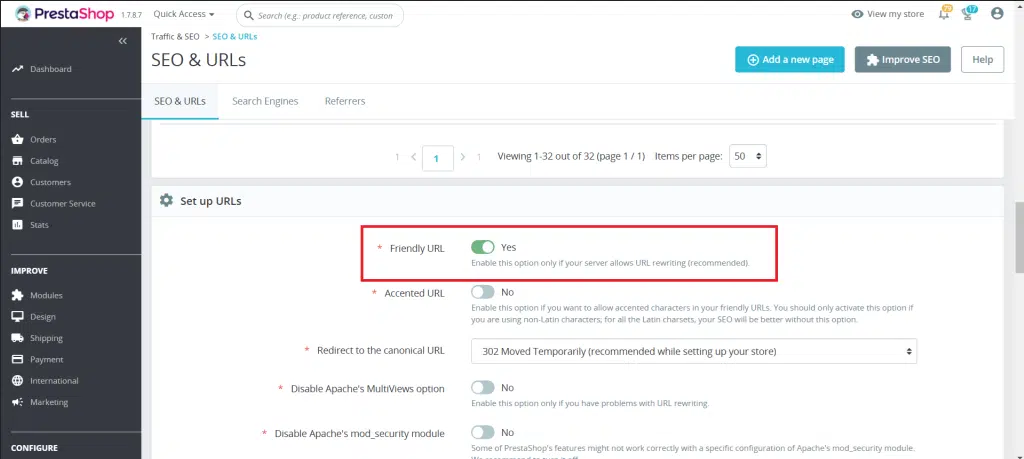 Panel SEO w PrestaShop