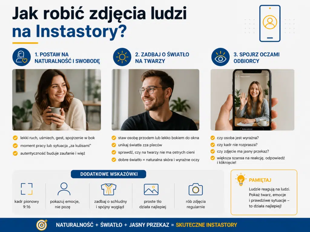 Jak robić zdjęcia ludzi na Instastory