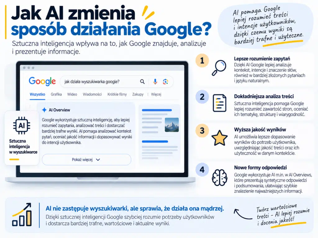 Jak AI zmienia sposób działania Google