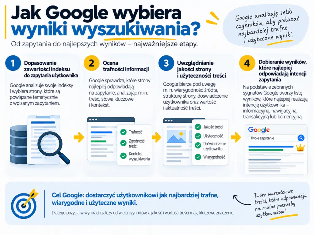 Jak Google wybiera wyniki wyszukiwania