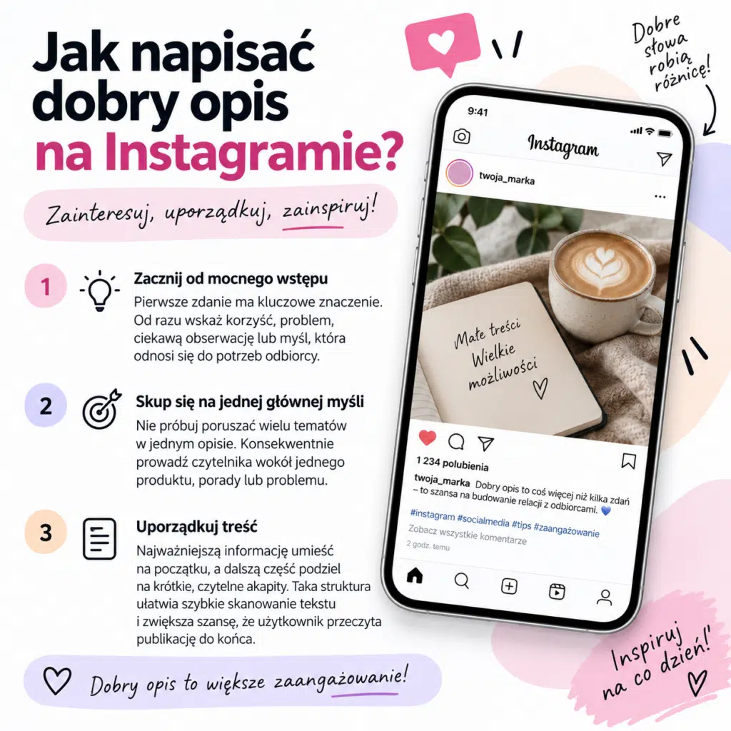 Jak napisać dobry opis na Instagramie