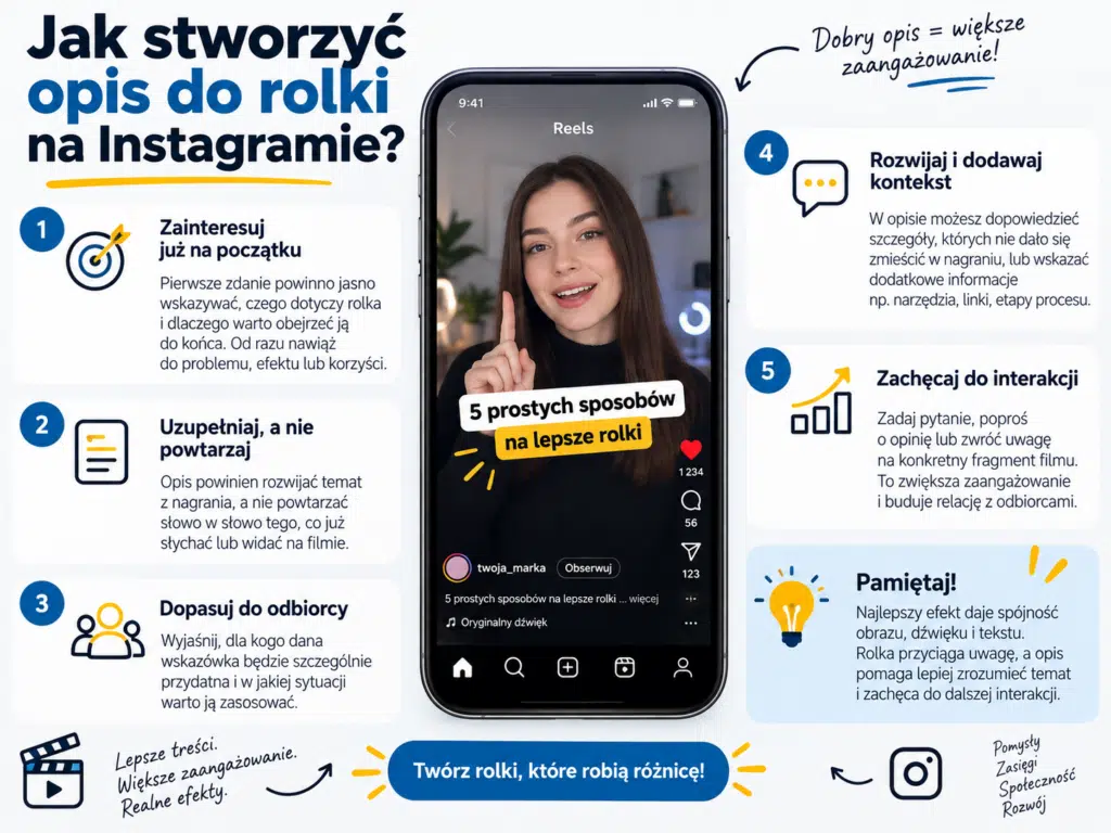 Jak stworzyć opis do rolki na Instagramie